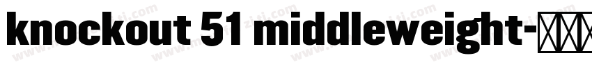 knockout 51 middleweight字体转换